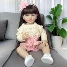 Boneca infantil Reborn FALVIA Lifelike Girl 55 cm com acessórios