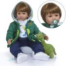 Boneca infantil Reborn iCradle Fridolin 60 cm com cabelo comprido 3+