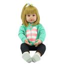 Boneca infantil Reborn TERABITHIA, cabelo loiro, 60 cm com roupas Boneca infantil Reborn TERABITHIA, cabelo loiro, 60 cm com roupas