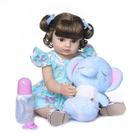 Boneca infantil Reborn Wamdoll Realistic Sweet Face 55 cm de silicone