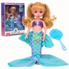 Boneca Infantil Sereia Articulada C/ Acessório 30cm - Castela
