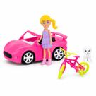 Boneca Judy Férias Passeio de Carro Esportivo + Pet + Bicicleta
