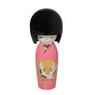Boneca Kokeshi Natsuki Rosa 14,0 cm Boneca Kokeshi Natsuki Rosa 14,0 cm