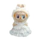Boneca Labubu De 38cm Com Fantasia Fofa De Vestido De Noiva, Roupa Pequena Decorativa De Primavera