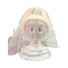 Boneca Labubu De 38cm Com Fantasia Fofa De Vestido De Noiva, Roupa Pequena Decorativa De Primavera