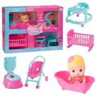 Boneca Little Dolls CasinhaCompleta com 6 Acessórios Divertoys