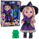 Boneca Luna Bruxinha Halloween Com Chaveiro e Mascaras