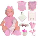 Boneca Luna Premium Day Luna Vinil Siliconado 36cm 2 Bodys Tiara Copinho Naninha Unicórnio Bebê Realista Presente Menina Criança