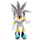 Boneca macia de animação Silver Sonic de 25 cm de pelúcia para crianças