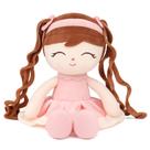 Boneca macia Jumbrace de 16" com vestido rosa para presente de meninas