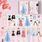 Boneca Magnetic Princess Dress Up Paper Erin com 30 roupas