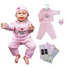 Boneca Mamãe Reborn Menina Bebê Pijama 55cm