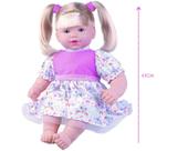 Boneca manu 43cm menina fala diversas frases c/cabelo - supertoys