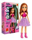 Boneca Manu Irmãs Pina Articulada 25cm Youtuber Algazarra