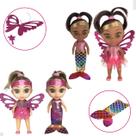 Boneca Menina Shiny Angels 3 Em 1 Sereia Fada E Bailarina