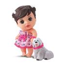 Boneca Mini Bee Hugs Pet Com Cachorrinho Caminha E Coleira