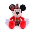 Boneca Minnie Mouse Vestido e Casaco Xadrez Verde e Vermelho 30cm (Disney) - 1 Unidade