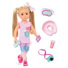 Boneca moderna Glitter Girls Percy 35 cm com acessórios de viagem