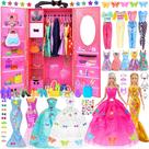 Boneca moderna iBayda de 11,5 polegadas com guarda-roupa, conjunto de brinquedos, 139 unidades