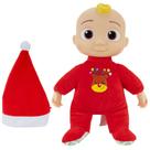 Boneca musical CocoMelon Deck The Halls JJ com chapéu de Papai Noel