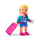Boneca My Little Collection Vamos Viajar Menina com Acessórios Educativos Visual Detalhado e Estrutura Resistente Infantil