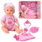 Boneca Naná E Papá Prime Baby Em Vinil Macio Mamadeira Chupeta Mantinha