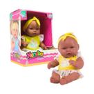 Boneca Neneka Negra Sem Cabelo Divertida 642 Super Toys