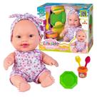 Boneca Nenequinha Papinha Bebe Comidinha Com Acessórios