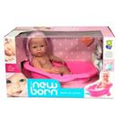 Boneca New Born Banho De Carinho - Diver Toys - 7898639380456