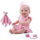 Boneca New Born Dengo Abre e Fecha os Olhos Bebê Reborn