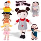 Boneca Pano Bebê Infantil Pelúcia Artesanal Antialérgico Lavável Naninha dormir brincar Menino Menina Boneca Pano Bebê Infantil Pelúcia Artesanal Antialérgico Lavável Naninha dormir brincar Menino Menina