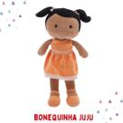 Boneca Pano Infantil Juju Antialérgico e Lavável 32 cm Linda
