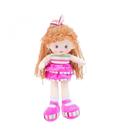 Boneca Pelúcia Laço Cabelo Saia Pink 40cm - Minas de Presentes