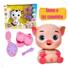 Boneca Porquinho Baby Come Faz Caquinha + Massinha Fraldinha - Adijomar Brinquedos