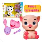 Boneca Porquinho Baby Come Faz Caquinha + Massinha Fraldinha