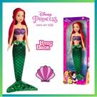 Boneca Princesa Ariel Pequena Sereia Articulada 65Cm Baby Brink Boneca Princesa Ariel Pequena Sereia Articulada 65Cm Baby Brink