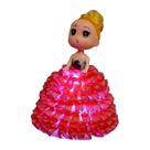 Boneca princesa com luz LED intermitente de 18 cm com bateria