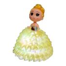 Boneca princesa de 18 cm com bateria de botão de luz intermitente LED Boneca princesa de 18 cm com bateria de botão de luz intermitente LED
