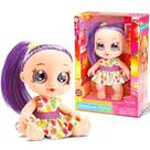 Boneca Rainbow Fruta Uva Roxa Cabelo Colorido Vinil Bambola Articulada para Meninas