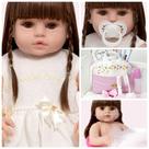 Boneca Reborn 100% Silicone Cabelo Longo Com Itens Enxoval