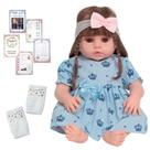 Boneca Reborn 100% Vinil Pode Dar Banho Kit Itens fofinha