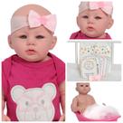 Boneca Reborn Abigail Carequinha Olhos Azuis Kit Itens