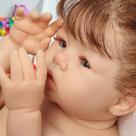Boneca Reborn Abigail Fio a Fio 100% Silicone Toma Banho