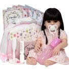 Boneca Reborn Adora Baby Alive Morena Bolsa Vários Itens