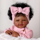 Boneca Reborn BABESIDE 43 cm preta, corpo macio e realista