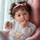 Boneca Reborn BABESIDE 50cm - Realista com Caixa de Presente e Acessórios
