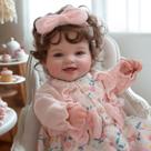 Boneca Reborn BABESIDE Bailyn 43cm - Cabelo Castanho Encaracolado