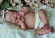 Boneca Reborn Baby Doll Anano Pascale Girl, silicone de corpo inteiro, 50 cm