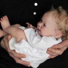 Boneca Reborn Baby Doll Anano Realistic Girl de 50 cm com roupas e acessórios.