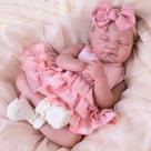 Boneca Reborn Baby Doll Aori Realistic Lifelike de 50 cm com kit de alimentação
